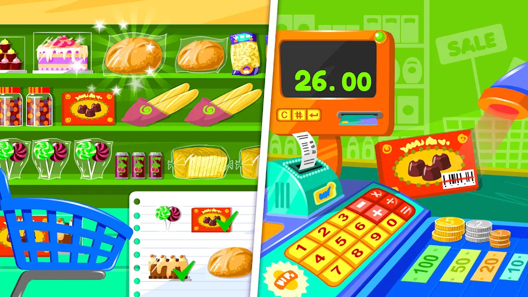 Supermarket Game 2 МОД/Взлом [Меню, Бесконечные монеты и Открытые уровни] Screenshot 2