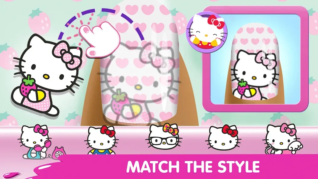 Hello Kitty Nail Salon МОД/Взлом [Меню, Бесконечные монеты и Открытые уровни] Screenshot 3