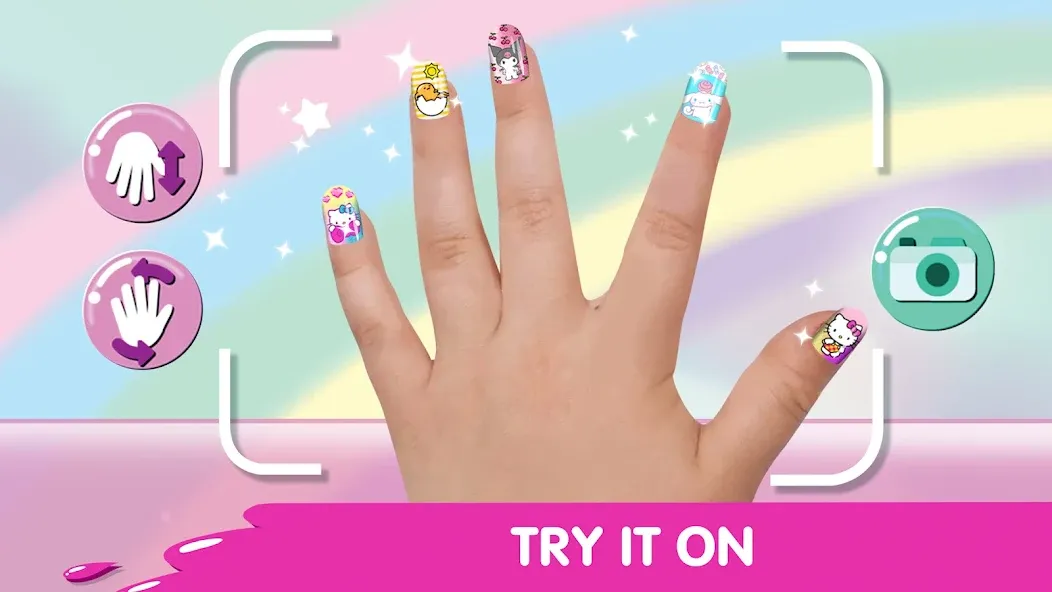 Hello Kitty Nail Salon МОД/Взлом [Меню, Бесконечные монеты и Открытые уровни] Screenshot 4