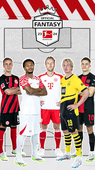 Bundesliga Fantasy Manager (Бундеслига Фэнтези Менеджер) МОД/Взлом [Меню, Бесконечные монеты и Открытые уровни] Screenshot 1