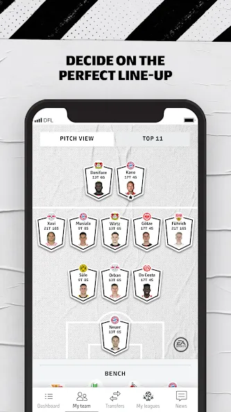 Bundesliga Fantasy Manager (Бундеслига Фэнтези Менеджер) МОД/Взлом [Меню, Бесконечные монеты и Открытые уровни] Screenshot 2