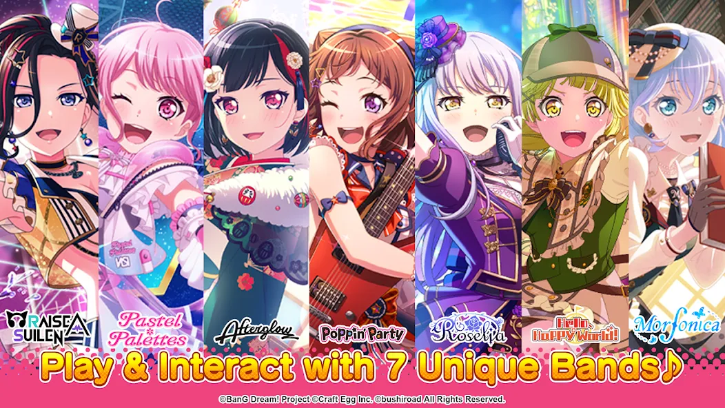 BanG Dream! Girls Band Party! МОД/Взлом [Много монет, Открытые уровни и Мега MOD] Screenshot 4