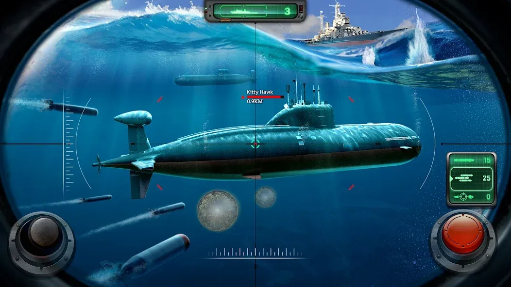 Sea War: Raid (Юбоат) МОД/Взлом [Все открыто, Дополнительные деньги и Меню MOD] Screenshot 3