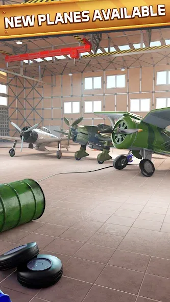 Idle Planes: Build Airplanes (Айдл Плейнс) МОД/Взлом [Много денег, Монет и Все открыто] Screenshot 1