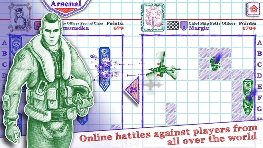 Sea Battle 2 МОД/Взлом [Бесконечные деньги, Монеты и Мега MOD] Screenshot 1
