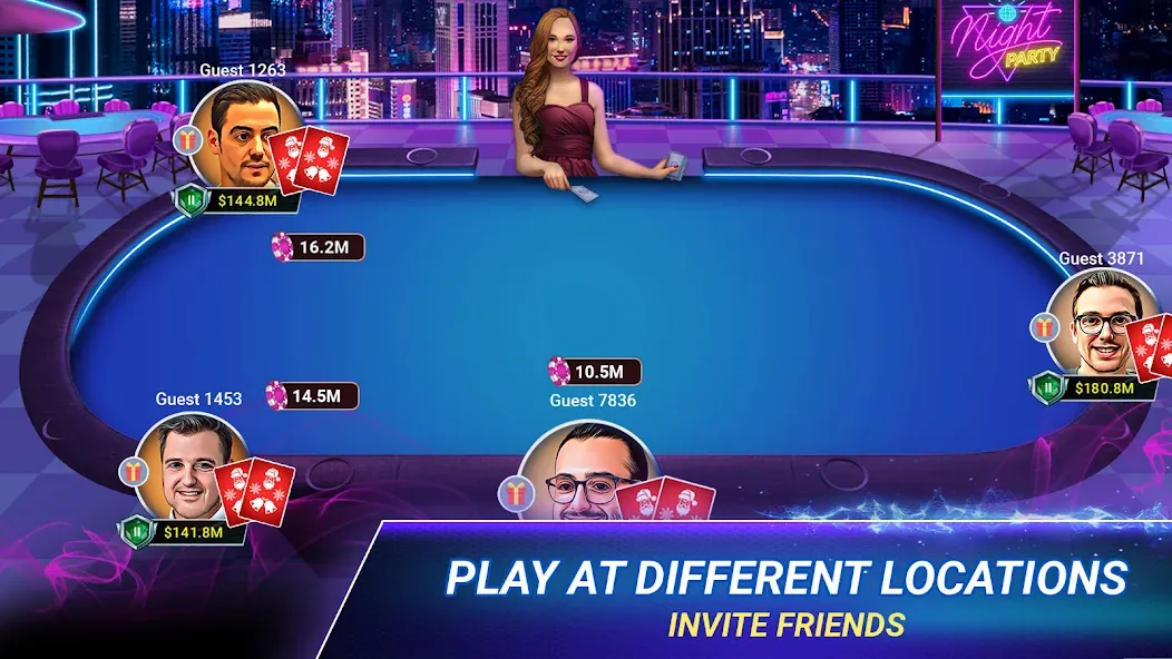 Poker Zmist - Offline & Online (Покер Змст) МОД/Взлом [Меню, Бесконечные монеты и Открытые уровни] Screenshot 1