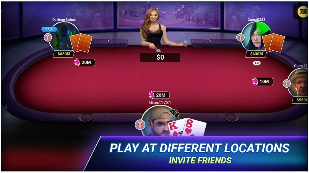 Poker Texas Holdem (Покер Техасский Холдем) МОД/Взлом [Много монет, Открытые уровни и Мега MOD] Screenshot 3