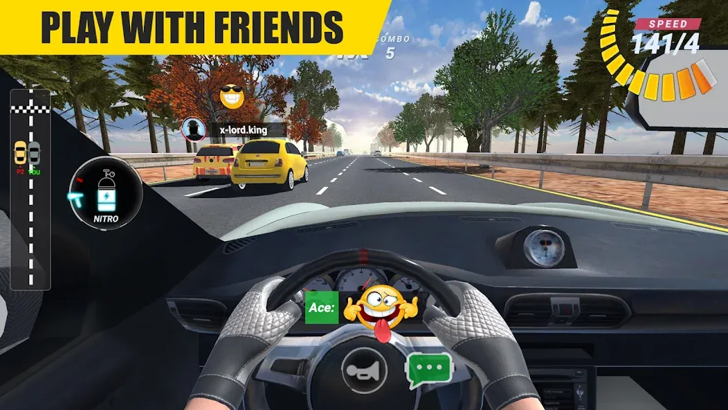 Racing Online:Car Driving Game МОД/Взлом [Меню, Бесконечные монеты и Открытые уровни] Screenshot 2