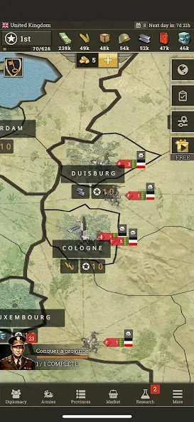 Call of War: Frontlines МОД/Взлом [Все открыто, Дополнительные деньги и Меню MOD] Screenshot 2