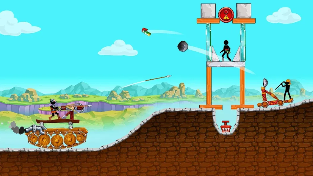 The Tank: Stick pocket hill (Зе Тенк) МОД/Взлом [Много денег, Монет и Все открыто] Screenshot 5
