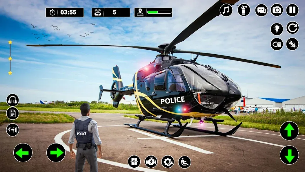 Police Helicopter Chase Game МОД/Взлом [Много монет, Открытые уровни и Мега MOD] Screenshot 1