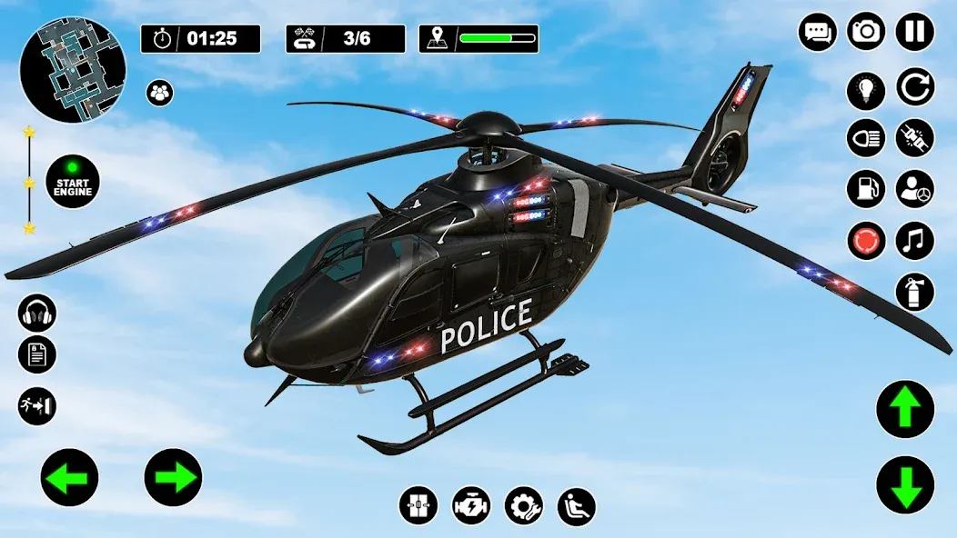 Police Helicopter Chase Game МОД/Взлом [Много монет, Открытые уровни и Мега MOD] Screenshot 5