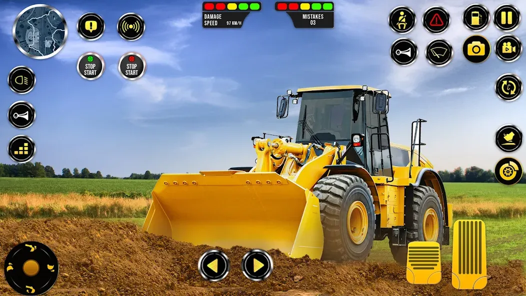 Construction Machine Real JCB МОД/Взлом [Все открыто, Дополнительные деньги и Меню MOD] Screenshot 2