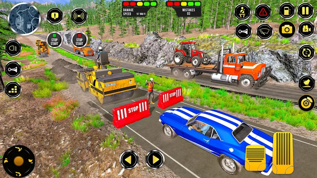 Construction Machine Real JCB МОД/Взлом [Все открыто, Дополнительные деньги и Меню MOD] Screenshot 4