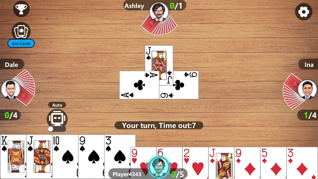 Callbreak Master 3 - Card Game МОД/Взлом [Меню, Бесконечные монеты и Открытые уровни] Screenshot 3