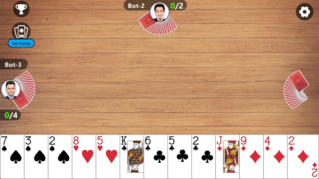Callbreak Master 3 - Card Game МОД/Взлом [Меню, Бесконечные монеты и Открытые уровни] Screenshot 4