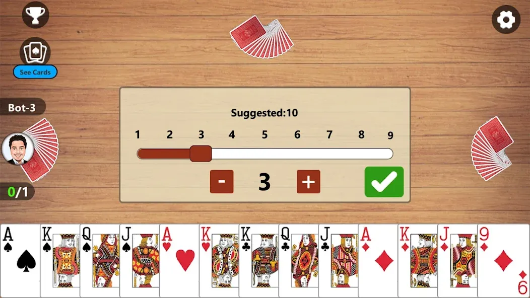 Callbreak Master 3 - Card Game МОД/Взлом [Меню, Бесконечные монеты и Открытые уровни] Screenshot 5
