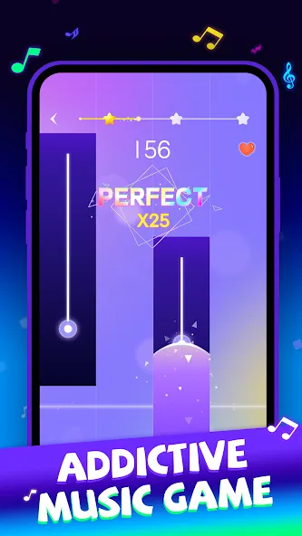 Beat Piano Dance:music game (Маджик Пиано Тайлз) МОД/Взлом [Много денег, Монет и Все открыто] Screenshot 1