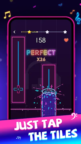 Beat Piano Dance:music game (Маджик Пиано Тайлз) МОД/Взлом [Много денег, Монет и Все открыто] Screenshot 2
