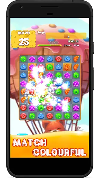 Candy 2024-Candy Match 3 Game (Кэнди 2023) МОД/Взлом [Меню, Бесконечные монеты и Открытые уровни] Screenshot 4