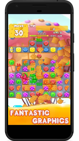 Candy 2024-Candy Match 3 Game (Кэнди 2023) МОД/Взлом [Меню, Бесконечные монеты и Открытые уровни] Screenshot 5