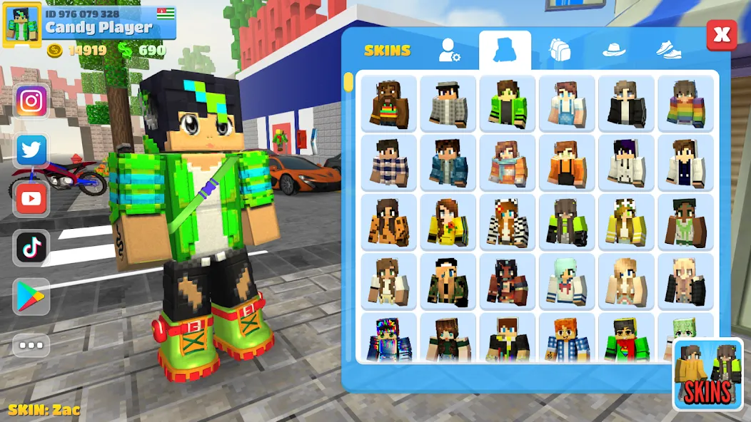 School Party Craft МОД/Взлом [Деньги, Монеты и Меню MOD] Screenshot 1