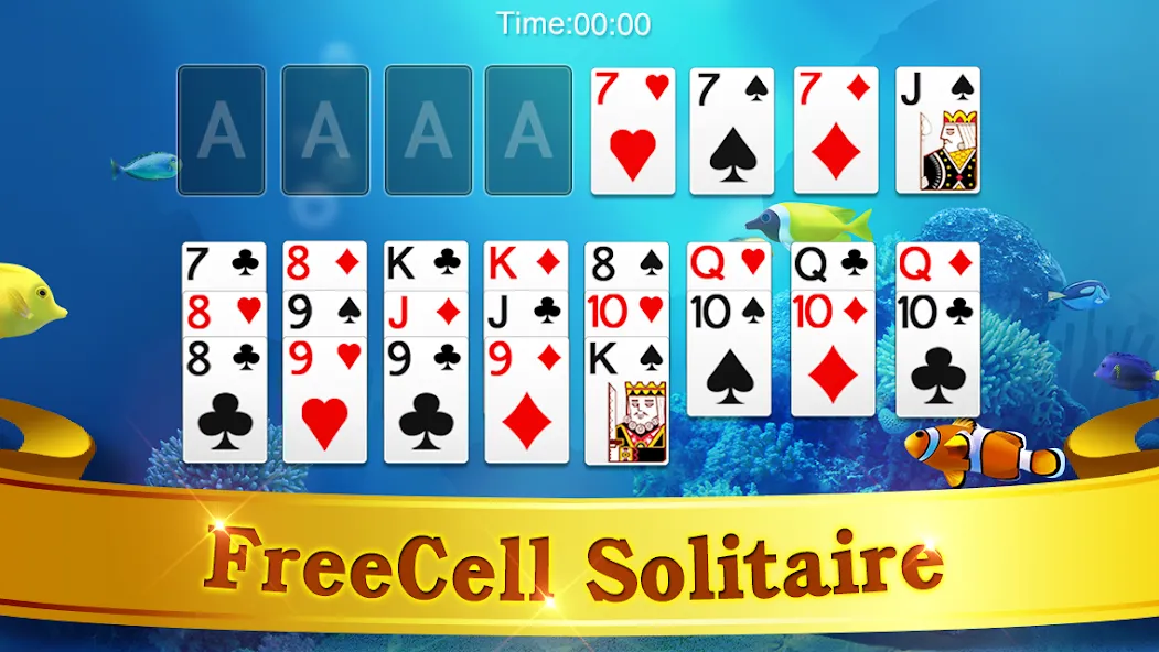 FreeCell Solitaire МОД/Взлом [Все открыто, Дополнительные деньги и Меню MOD] Screenshot 5