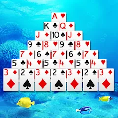 Скачать Взломанная Pyramid Solitaire на андроид с бесконечными монетами