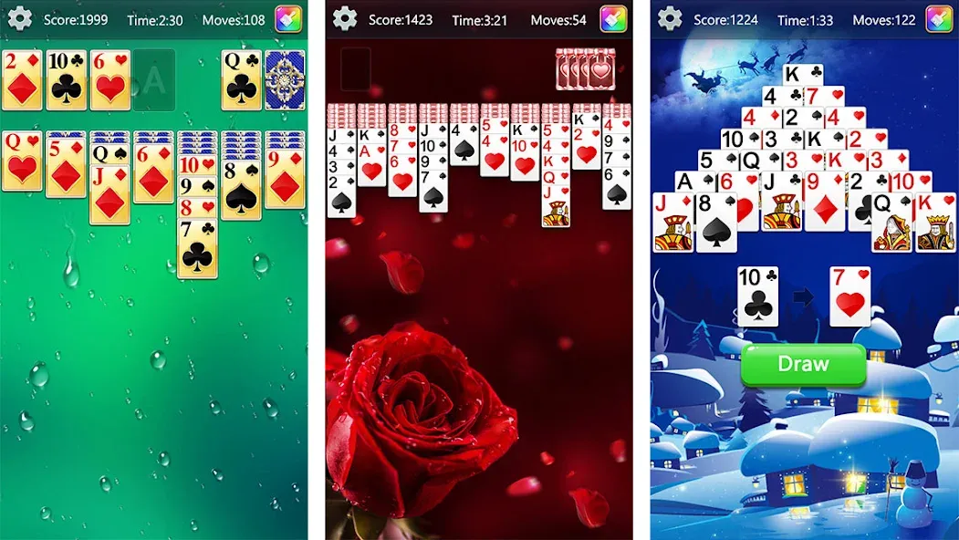 Solitaire Collection Fun (Солитер Коллекция Фан) МОД/Взлом [Деньги, Монеты и Меню MOD] Screenshot 1