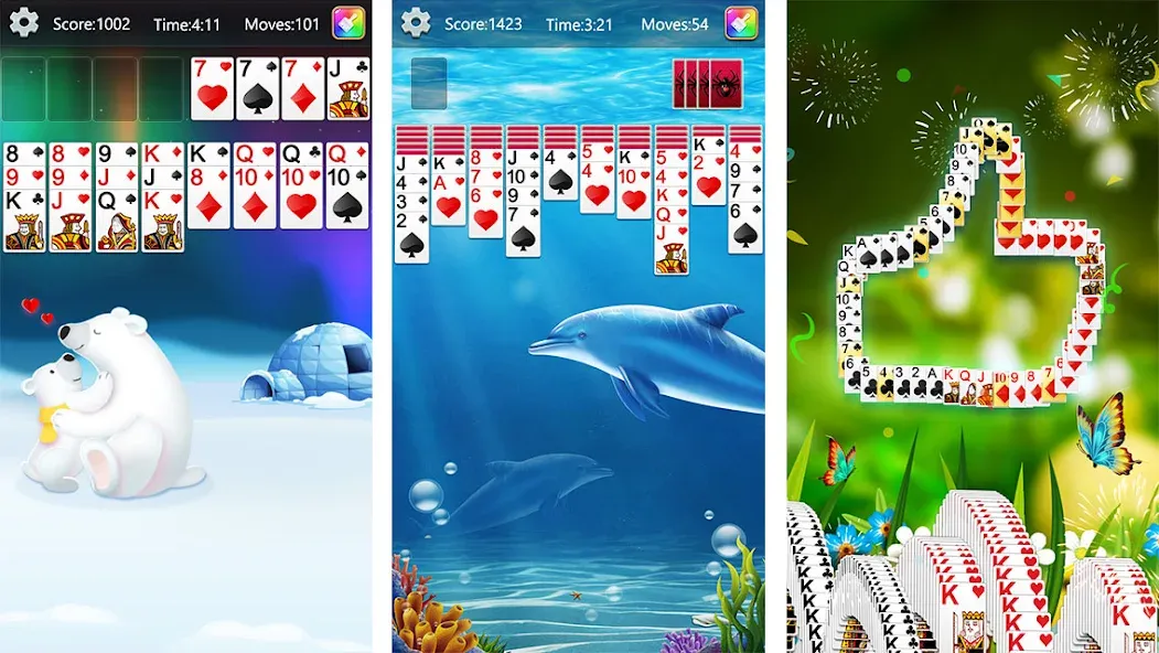 Solitaire Collection Fun (Солитер Коллекция Фан) МОД/Взлом [Деньги, Монеты и Меню MOD] Screenshot 2