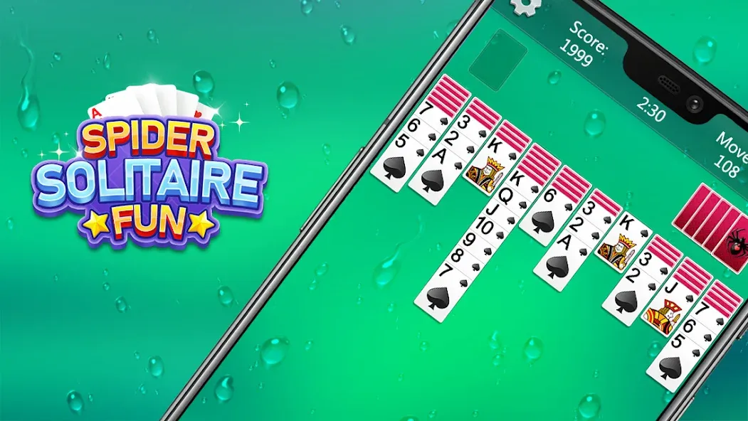 Spider Solitaire Fun (Спайдер Солитер Фан) МОД/Взлом [Много монет, Открытые уровни и Мега MOD] Screenshot 3