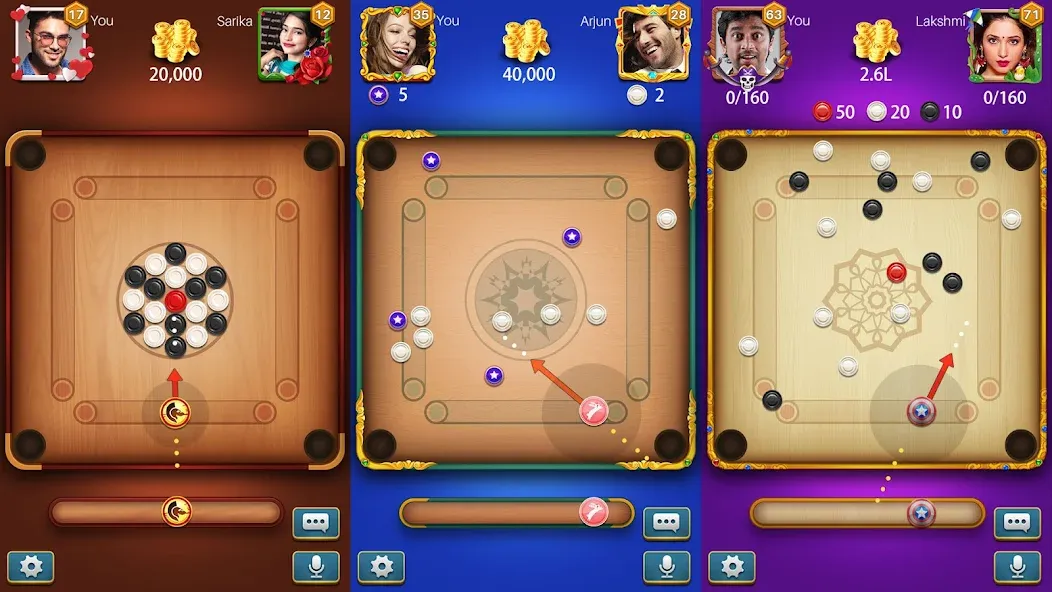Carrom Meta-Board Disc Game (Карром Мета) МОД/Взлом [Деньги, Монеты и Меню MOD] Screenshot 1