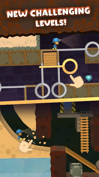 Mine Rescue: Gold Mining Games (Майн Рескью) МОД/Взлом [Все открыто, Дополнительные деньги и Меню MOD] Screenshot 1