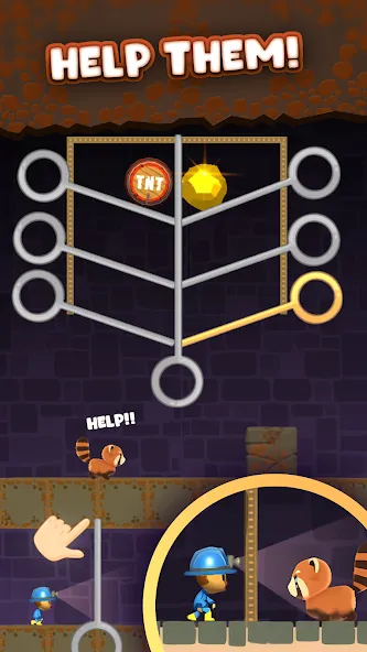 Mine Rescue: Gold Mining Games (Майн Рескью) МОД/Взлом [Все открыто, Дополнительные деньги и Меню MOD] Screenshot 3