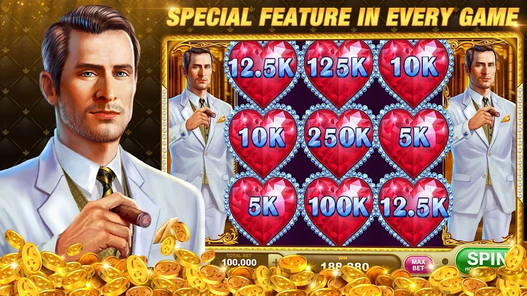 Slots Rush: Vegas Casino Slots (Слотс Раш) МОД/Взлом [Бесконечные деньги, Монеты и Мега MOD] Screenshot 1