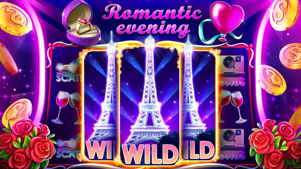 Slots Crush online casino game (Слотс Краш) МОД/Взлом [Меню, Бесконечные монеты и Открытые уровни] Screenshot 4