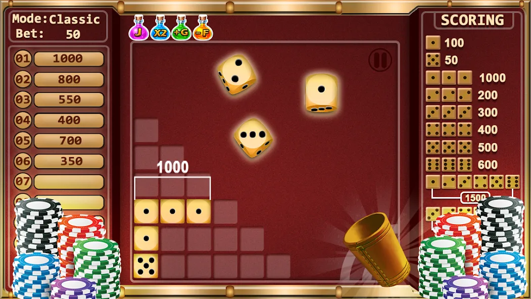 Farkle - Dice Game (Фаркл) МОД/Взлом [Много денег, Монет и Все открыто] Screenshot 1