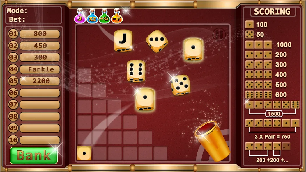 Farkle - Dice Game (Фаркл) МОД/Взлом [Много денег, Монет и Все открыто] Screenshot 2