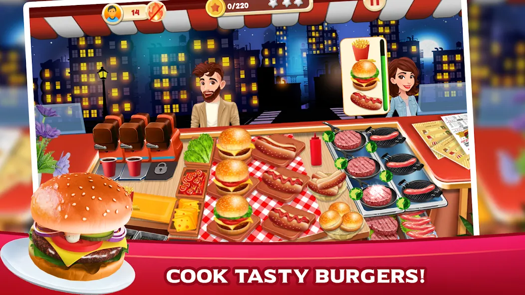 Cooking Mastery: Kitchen games МОД/Взлом [Деньги, Монеты и Меню MOD] Screenshot 1