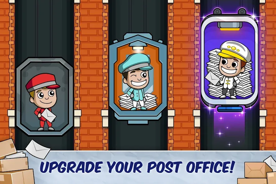 Idle Mail Tycoon (Айдл Мейл Тайкун) МОД/Взлом [Все открыто, Дополнительные деньги и Меню MOD] Screenshot 4