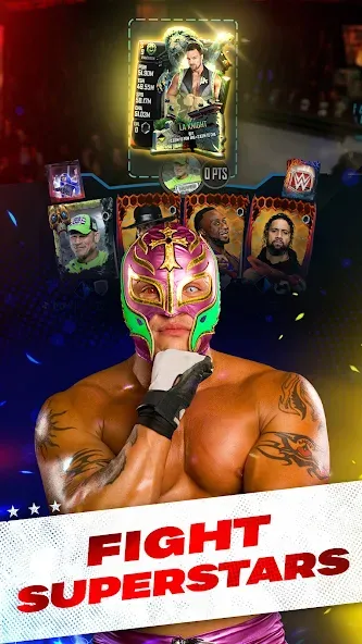 WWE SuperCard - Battle Cards (ВВЕ СуперКард) МОД/Взлом [Деньги, Монеты и Меню MOD] Screenshot 4