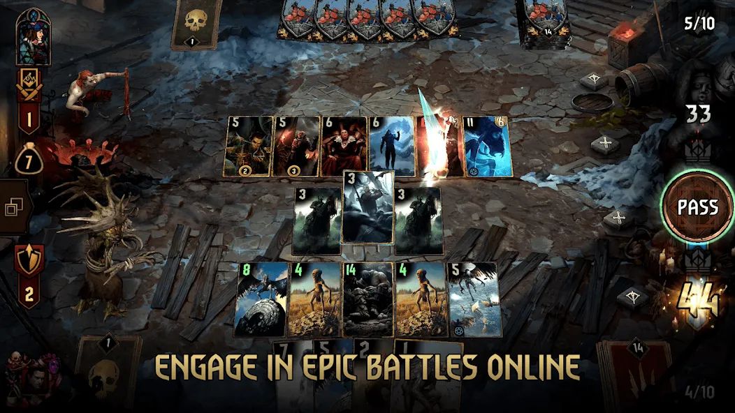 GWENT: The Witcher Card Game МОД/Взлом [Меню, Бесконечные монеты и Открытые уровни] Screenshot 2