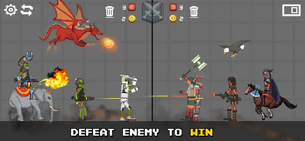 Battle Sandbox (Батл Плейграунд) МОД/Взлом [Много денег, Монет и Все открыто] Screenshot 4
