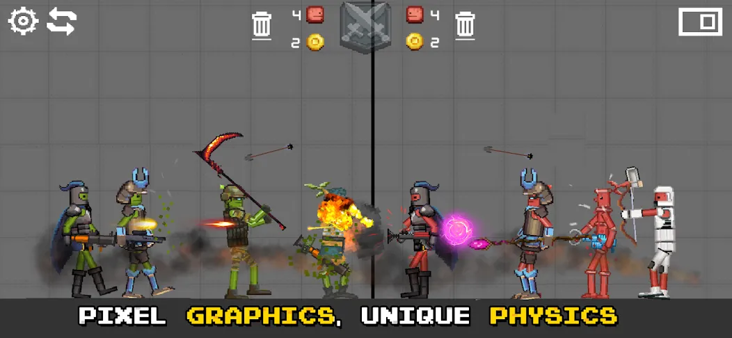 Battle Sandbox (Батл Плейграунд) МОД/Взлом [Много денег, Монет и Все открыто] Screenshot 5