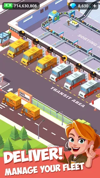 Idle Courier (Айдл Курьер) МОД/Взлом [Много монет, Открытые уровни и Мега MOD] Screenshot 2