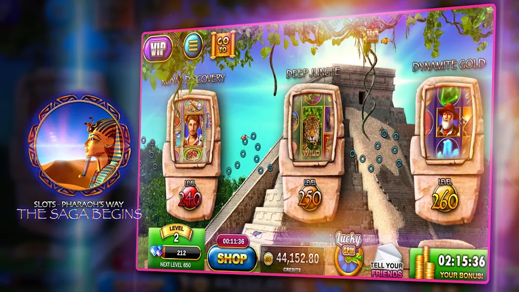 Slots - Pharaoh's Way Casino (Слоты) МОД/Взлом [Много монет, Открытые уровни и Мега MOD] Screenshot 1