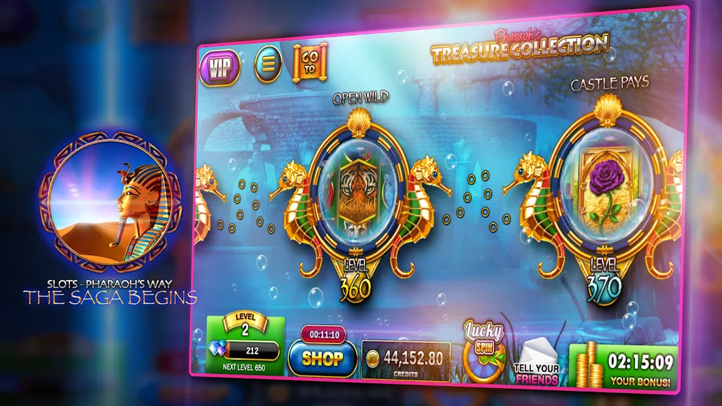 Slots - Pharaoh's Way Casino (Слоты) МОД/Взлом [Много монет, Открытые уровни и Мега MOD] Screenshot 2