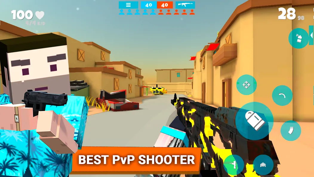 Fan of Guns: FPS Pixel Shooter (Фан оф Ганс) МОД/Взлом [Меню, Бесконечные монеты и Открытые уровни] Screenshot 1