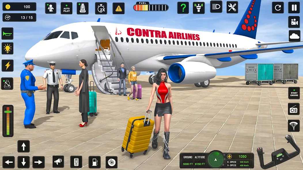 City Pilot Cargo Plane Games (Сити Пилот Карго Плейн Геймс) МОД/Взлом [Меню, Бесконечные монеты и Открытые уровни] Screenshot 1