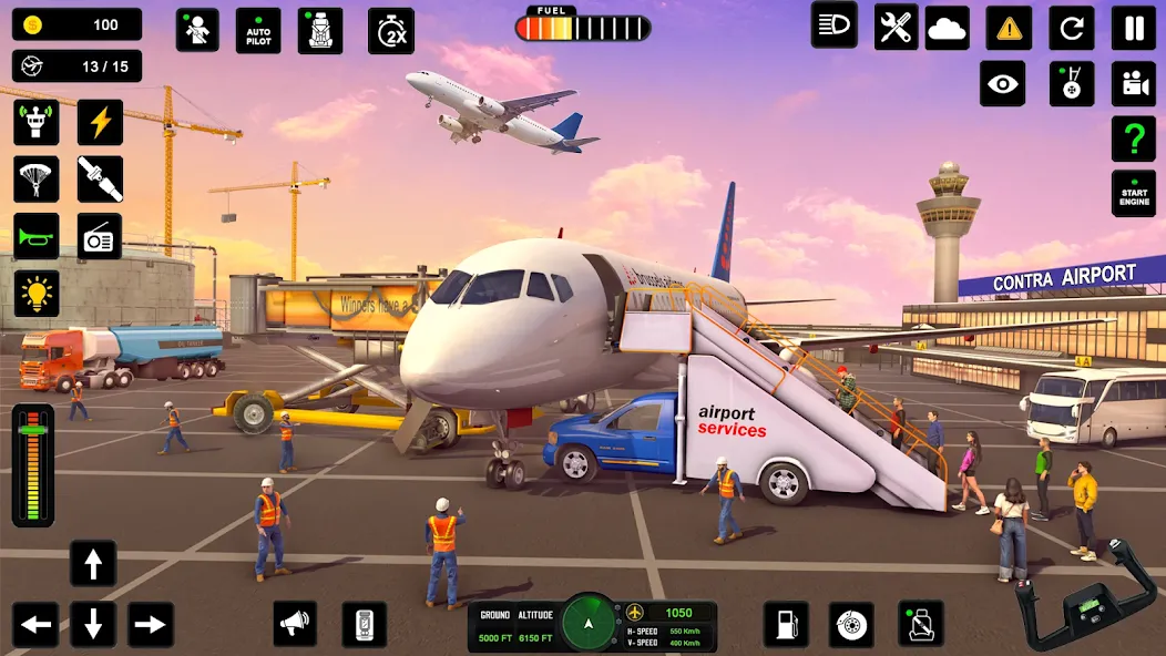 City Pilot Cargo Plane Games (Сити Пилот Карго Плейн Геймс) МОД/Взлом [Меню, Бесконечные монеты и Открытые уровни] Screenshot 3